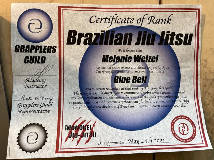 Blue belt · May 24, 2021 · Promoted by Jb