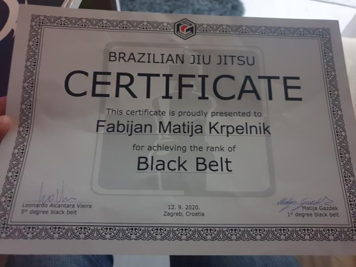 Black belt · September 12, 2020 · Promoted by Matija Gazdek