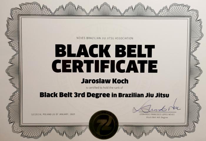 Black belt 3rd degree · January 21, 2021 · Promoted by Leonardo Neves