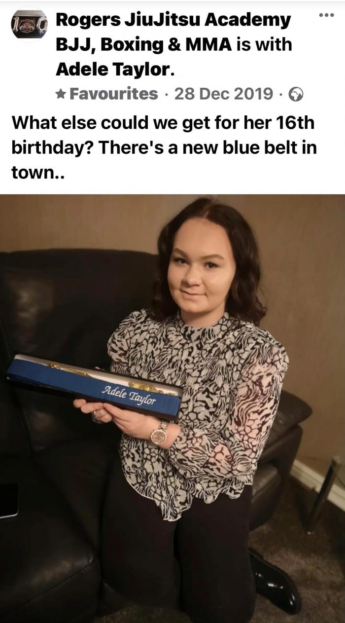 Blue belt · January 3, 2020 · Promoted by Aaron Rogers