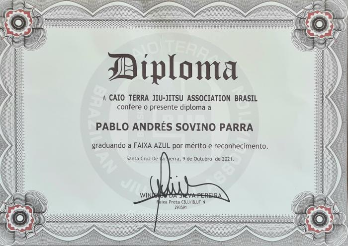 Blue belt · October 9, 2021 · Promoted by Winicius Pereira