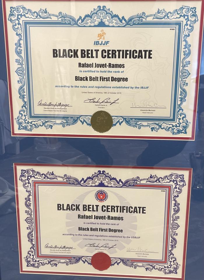 Black belt 1st degree · October 18, 2019 · Promoted by Carlos Gracie Jr.