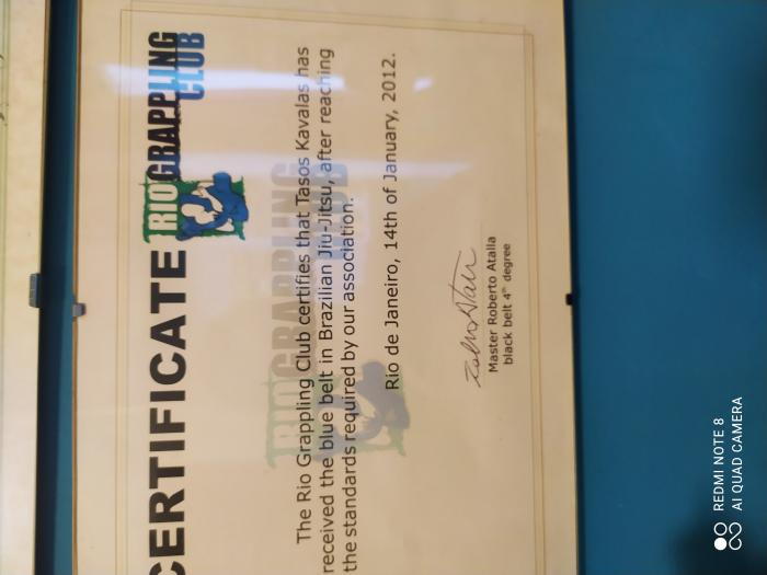 Blue belt · January 14, 2012 · Promoted by Master roberto atalla