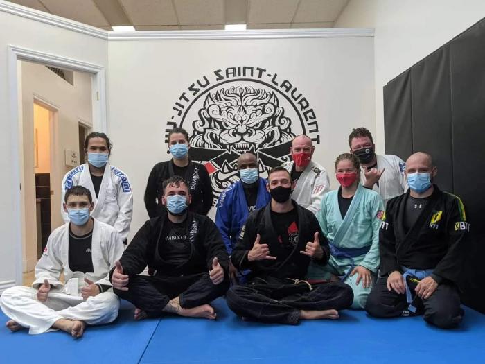 Jiu-Jitsu Saint-Laurent first training on October first 2021