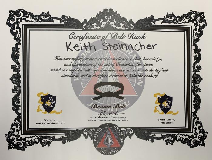 Brown belt · October 2, 2021 · Promoted by Kyle Watson
