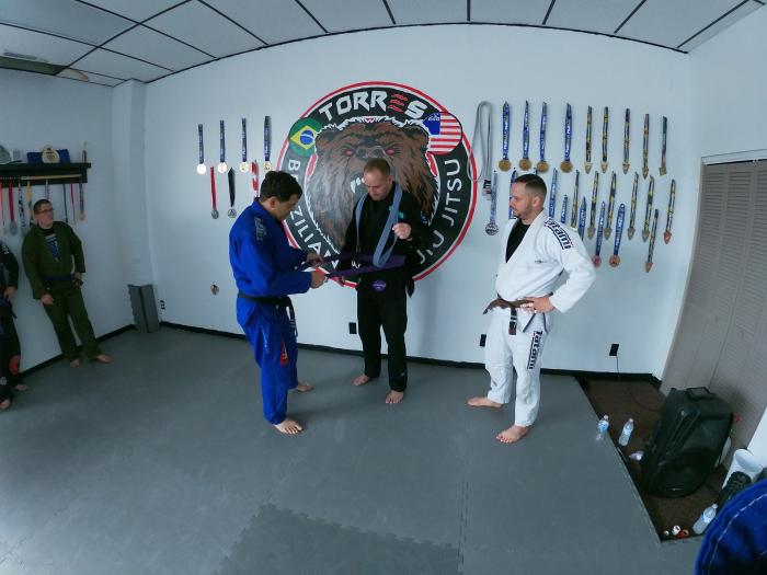 Purple Belt Promotion with Rolando Torres and Nick Pollaro
