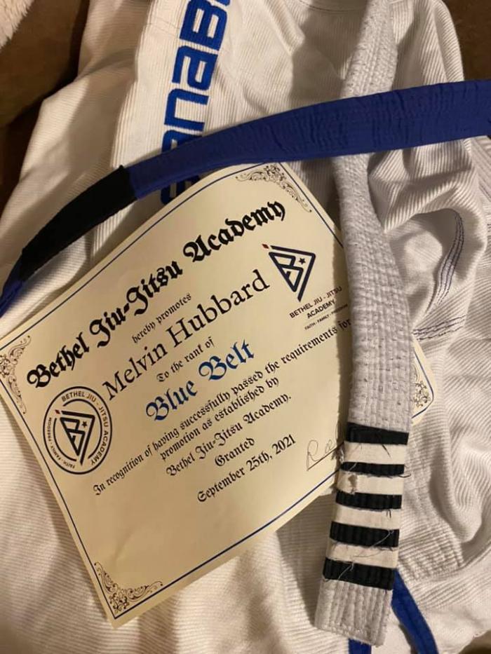 Blue belt · September 25, 2021 · Promoted by Allen Corbin