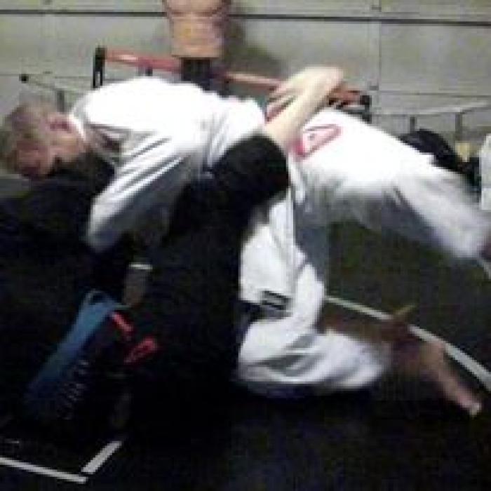 scissor sweep training in my buddies garage