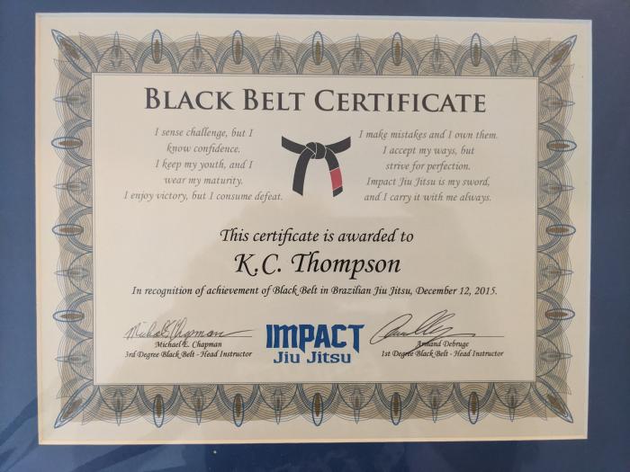 Black belt · December 12, 2015 · Promoted by Michael Chapman
