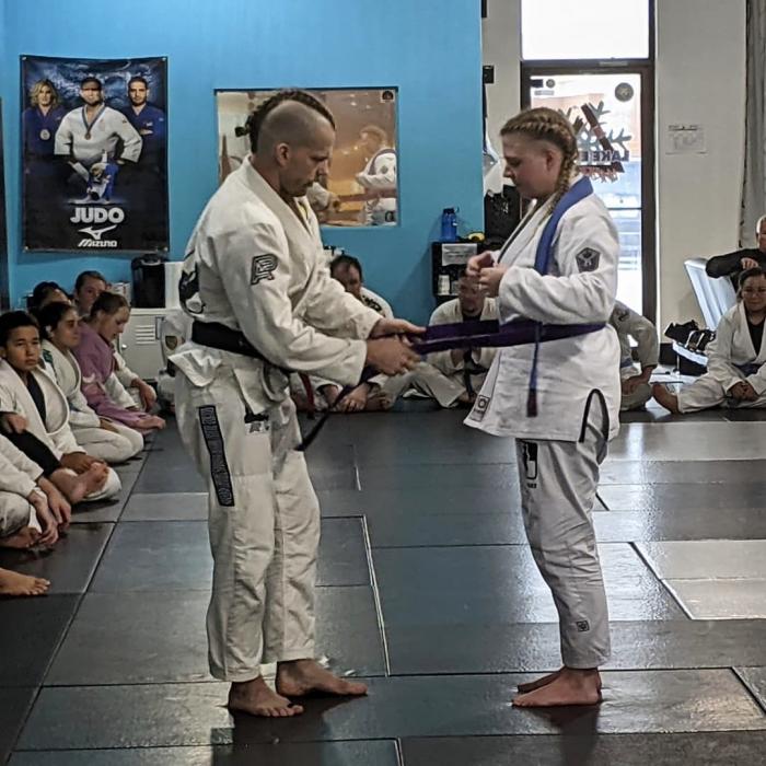 Purple belt · October 23, 2021 · Promoted by Michael Katilus
