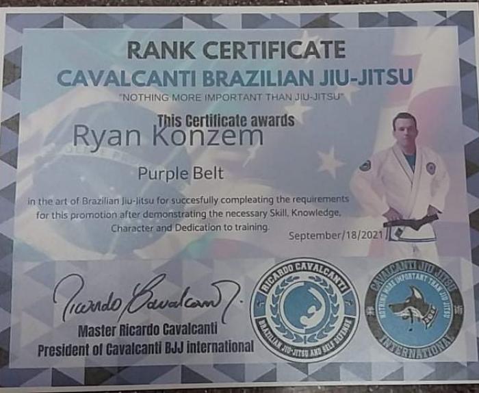 Purple belt · September 18, 2021 · Promoted by Master Ricardo Cavalcanti