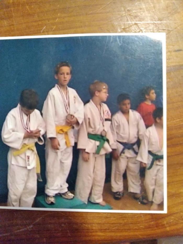 That’s me on the left, silver medal in Judo over two decades ago