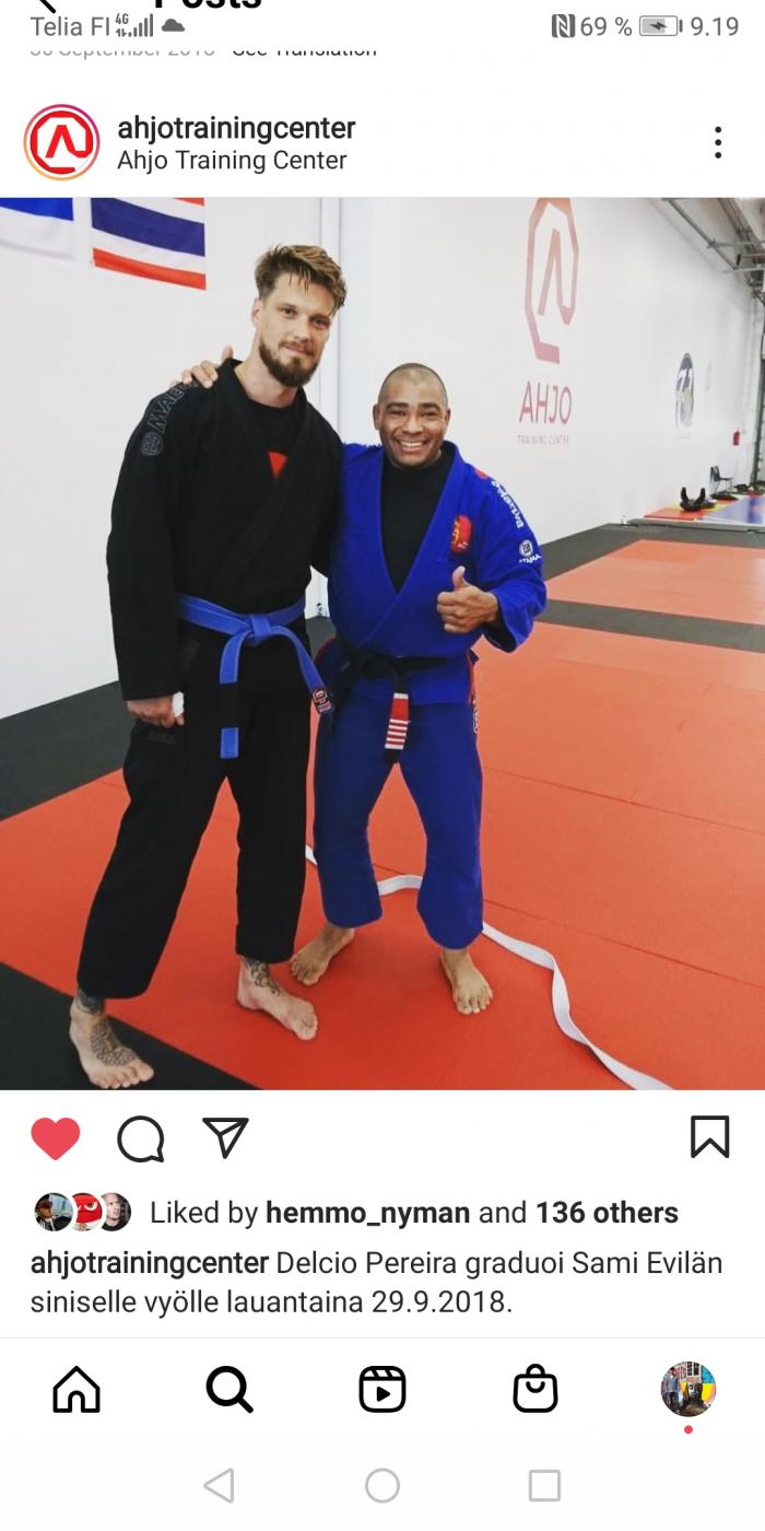 Blue belt · September 29, 2018 · Promoted by Delcio Pereira