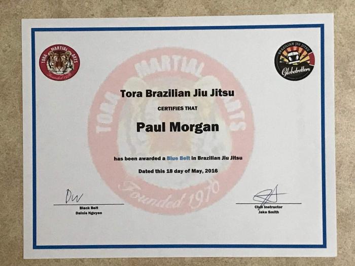 Blue belt · May 18, 2016 · Promoted by Dainis Nguyen