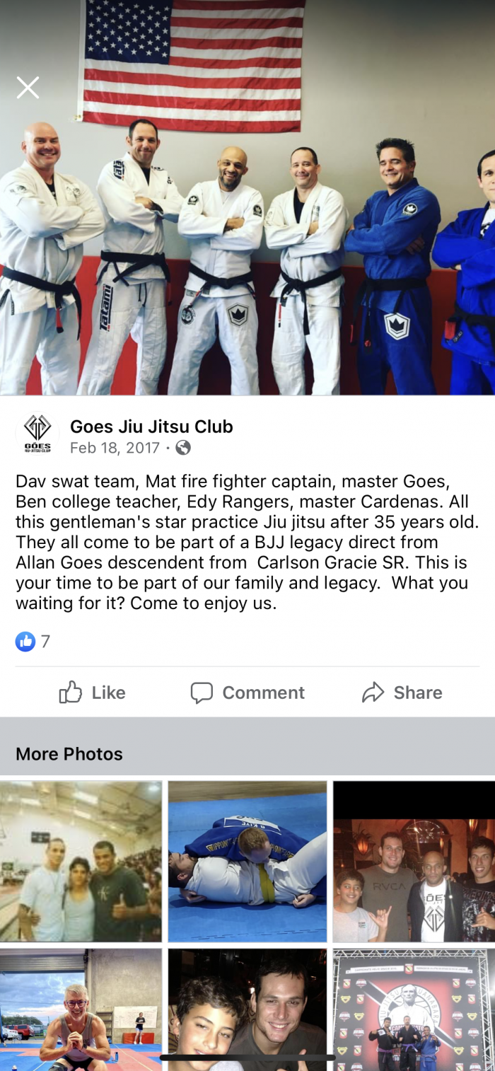 Another screenshot from Allan Goes’s Facebook. I’m middle right next to Allan. He refers to me by my name, Ben, in the caption.