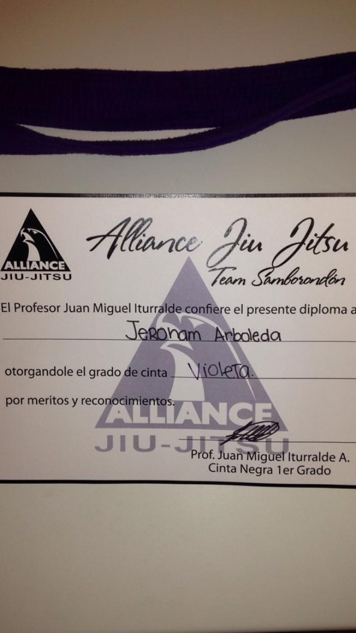 Purple belt · April 28, 2015 · Promoted by Juan Miguel Iturralde