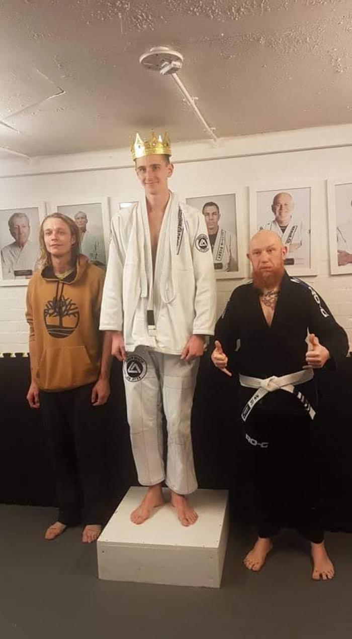 RGA Bucks King of white belt podium, bronze.