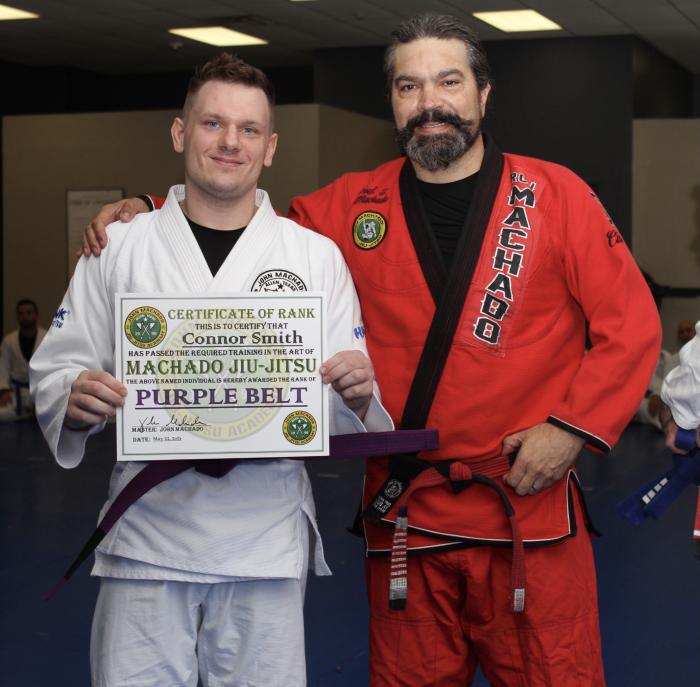 Purple belt · May 22, 2021 · Promoted by John Machado