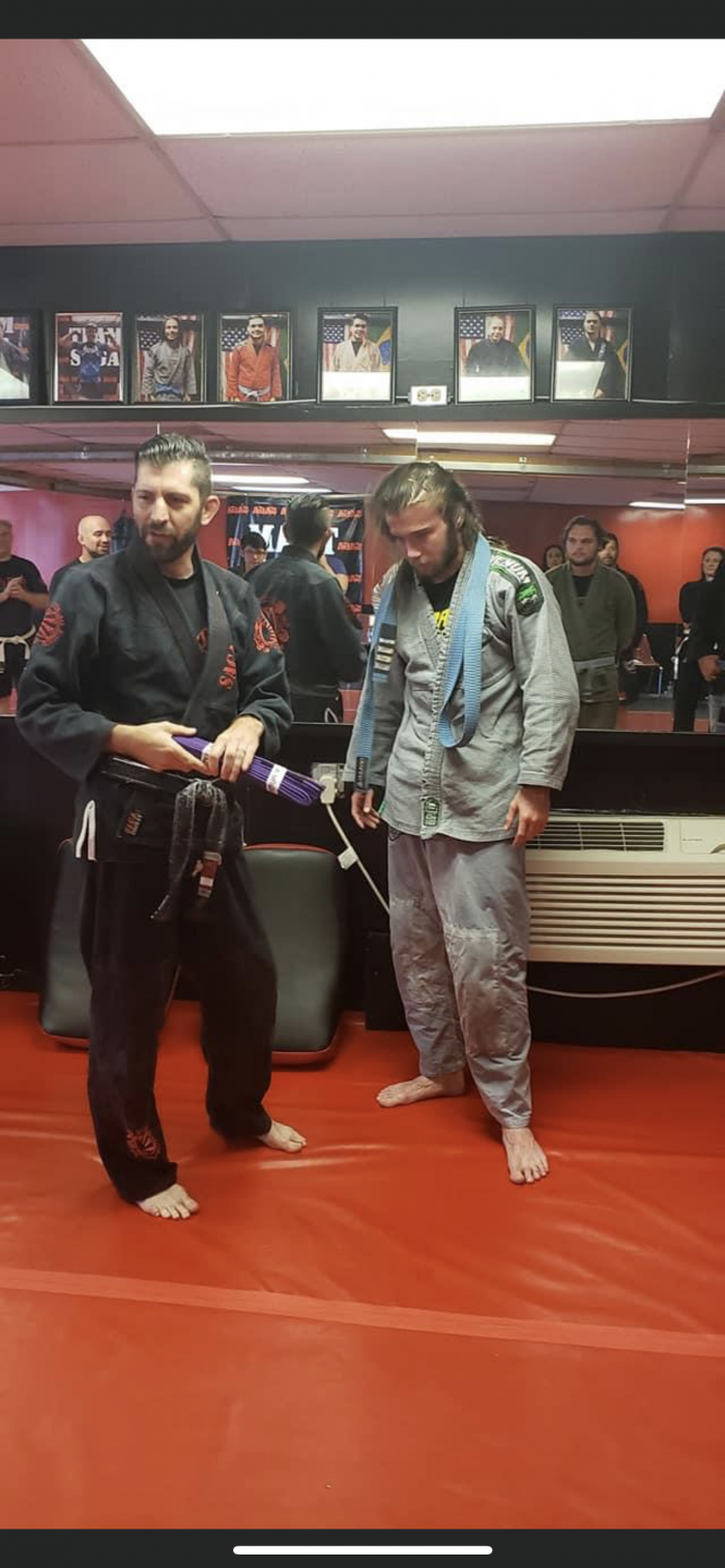 Purple belt · October 16, 2021 · Promoted by Scott white