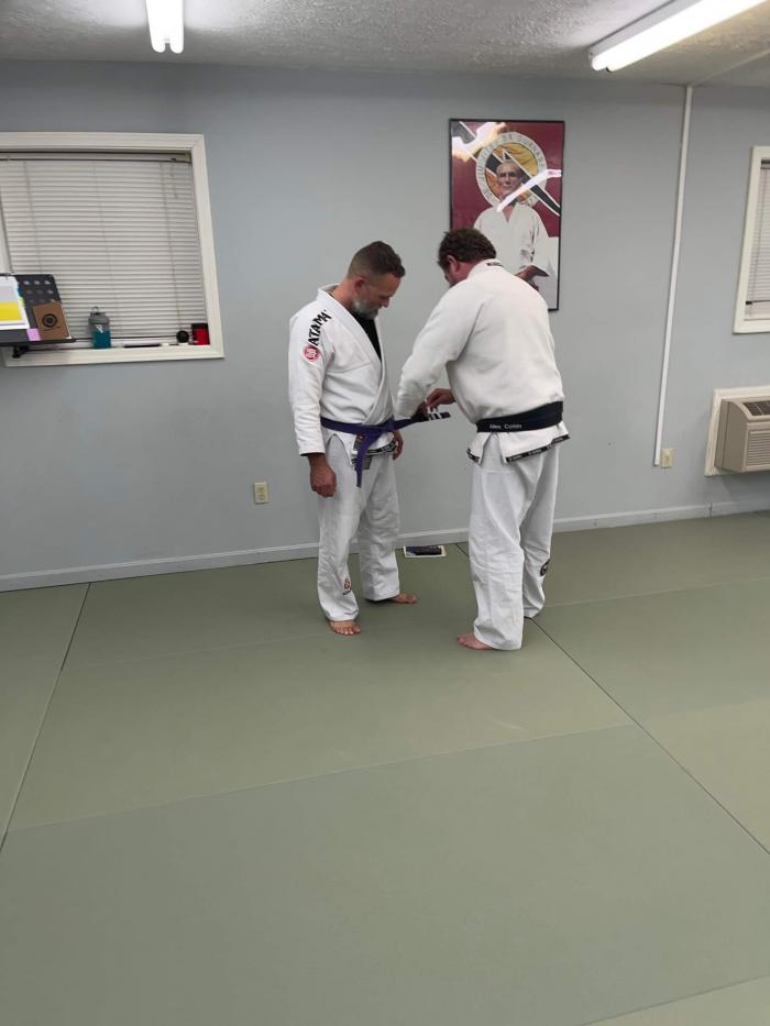 Purple belt · December 9, 2017 · Promoted by Chris Bumgarner