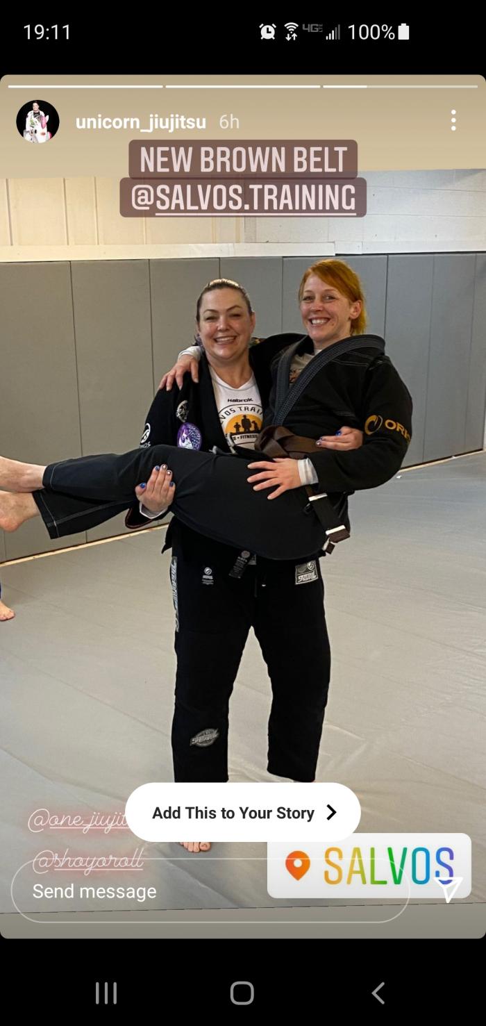 Brown belt · December 4, 2021 · Promoted by Hillary Vanornum