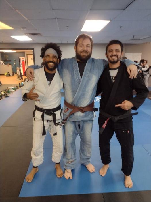 New brown belt with my coaches