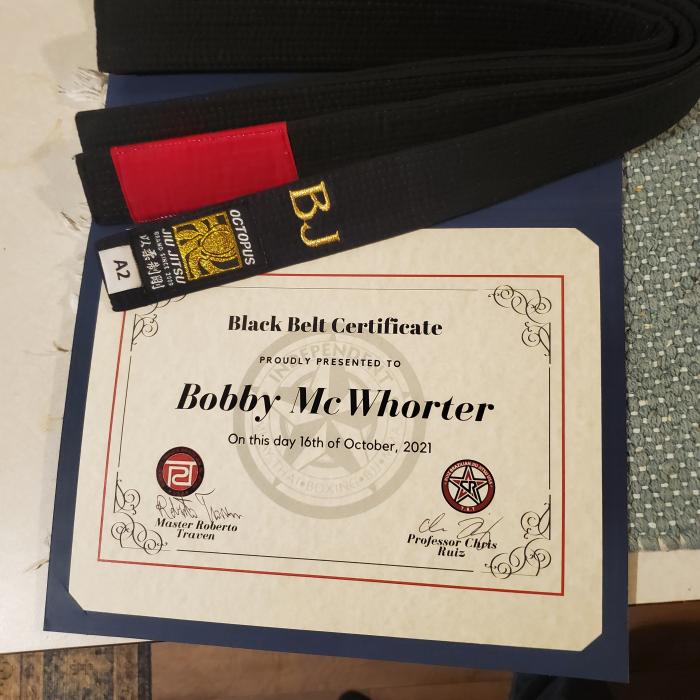 Black belt · October 16, 2021 · Promoted by Chris Ruiz