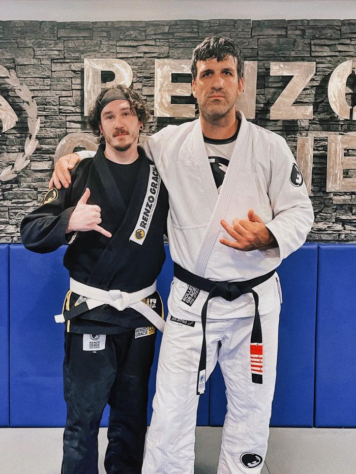Training with Rolles Gracie