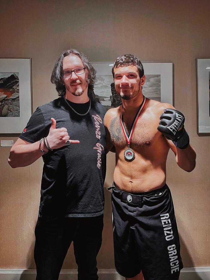 Nick Fiore after winning his MMA fight at Combat Zone