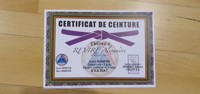 Purple belt · December 4, 2021 · Promoted by Cedric Akakpovi