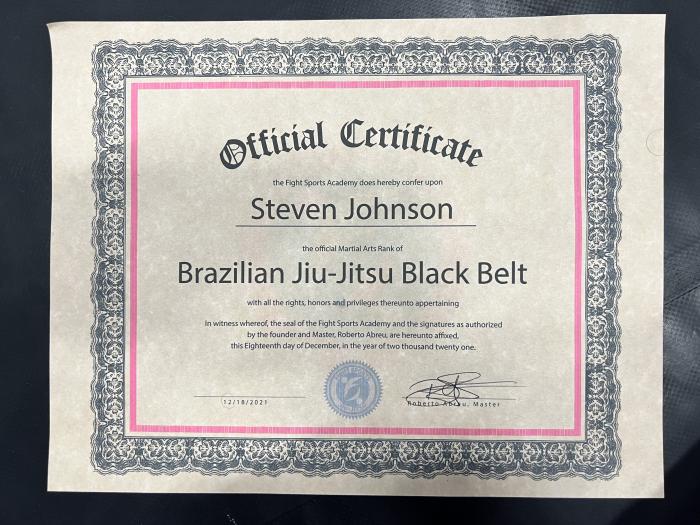 Black belt · December 18, 2021 · Promoted by Roberto Cyborg Abreu