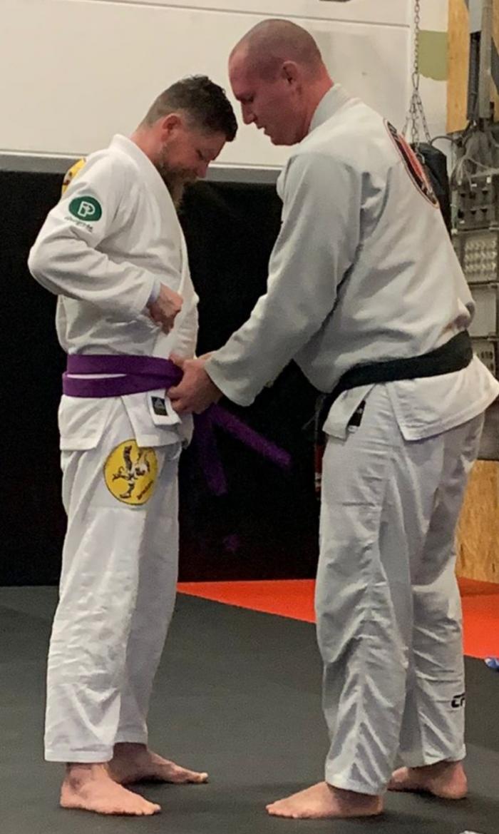 Purple belt · December 19, 2021 · Promoted by Hans Stringer