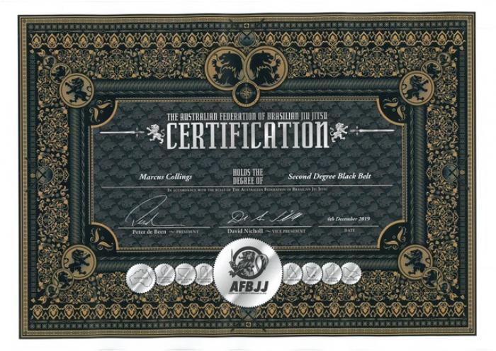 Black belt 2nd degree · December 4, 2019 · Promoted by Neil Barnes Owen McEvoy