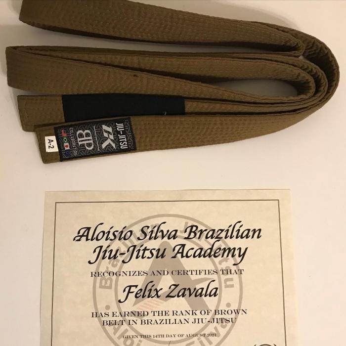Brown belt · August 14, 2021 · Promoted by Eric Flores