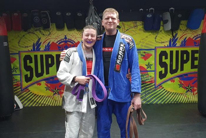 Purple belt · December 21, 2021 · Promoted by Rick O’day