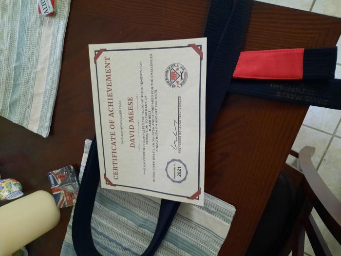 Black belt · September 11, 2021 · Promoted by Ben Lozano