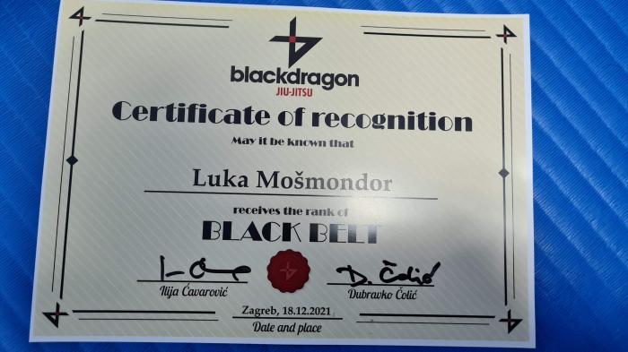 Black belt · December 18, 2021 · Promoted by Dubravko Čolić