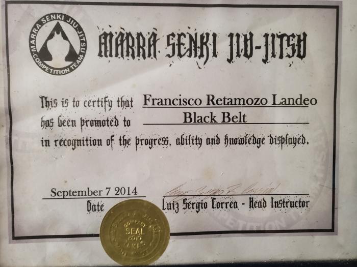 Black belt · September 7, 2014 · Promoted by Sergio Correa "Marrinha"