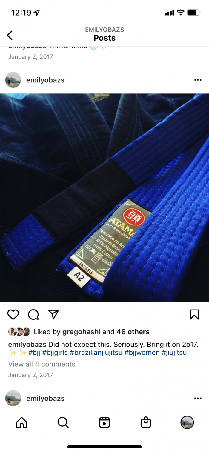 Blue belt · January 2, 2017 · Promoted by Mark McClure