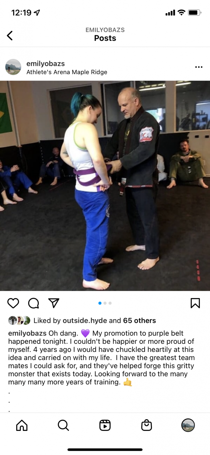 Purple belt · May 28, 2019 · Promoted by Mark McClure
