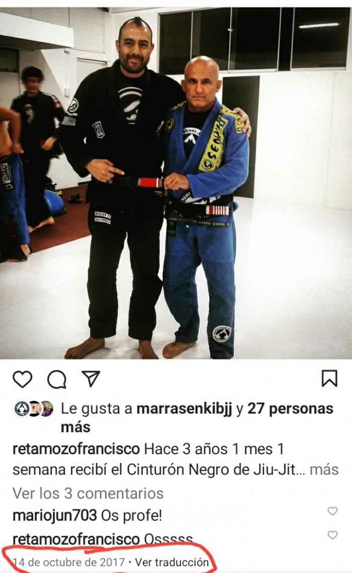 Black belt 1st degree · October 14, 2017 · Promoted by Sergio Corréa "Marrinha"