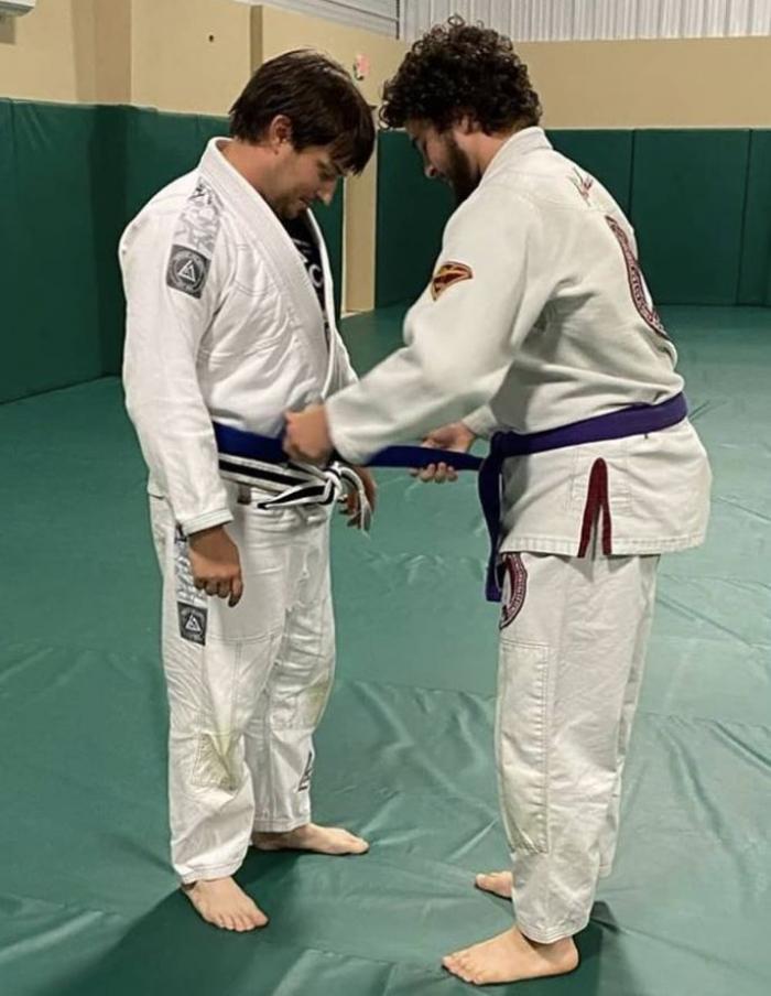 June 1 2020 - After 2.5 years of training, I received my blue belt.