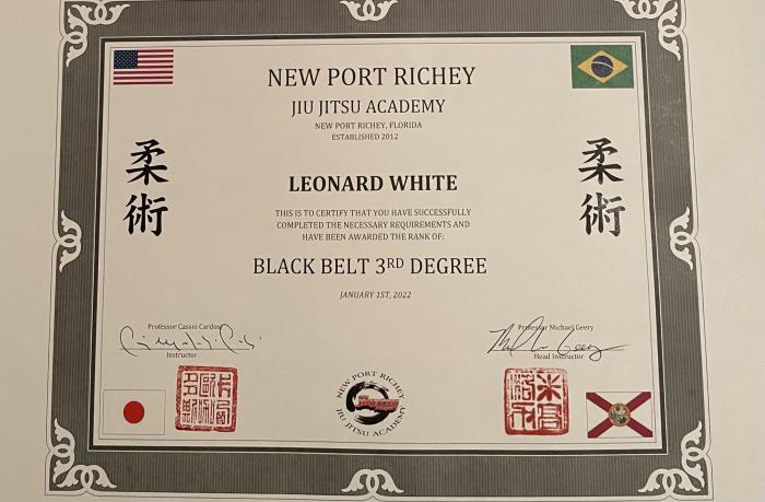 Black belt 3rd degree · January 1, 2022 · Promoted by Cassio Cardosi