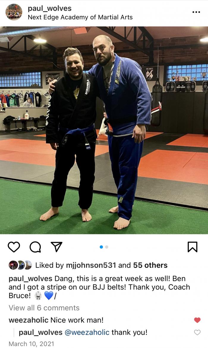 Blue belt · July 5, 2021 · Promoted by Bruce Hoyer