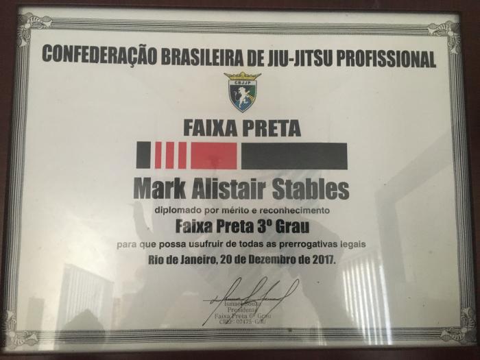 Black belt 3rd degree · January 1, 2017 · Promoted by Marcus Soares