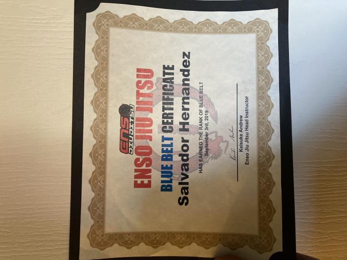 Blue belt · September 3, 2019 · Promoted by Keisuke Andrew