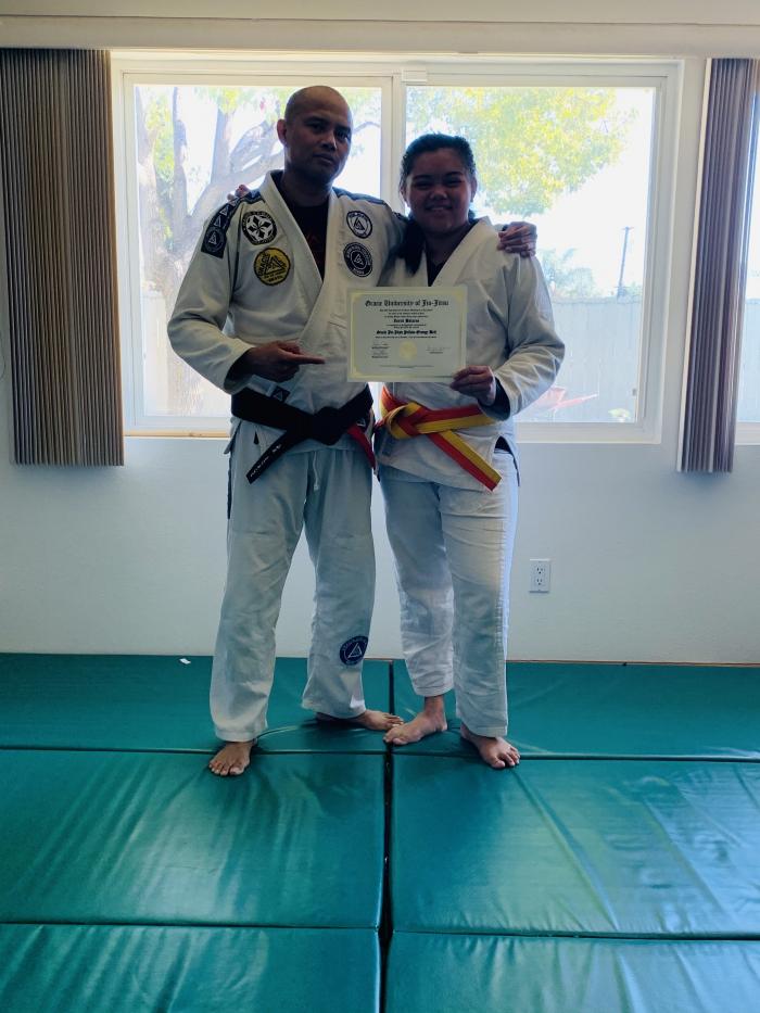 Orange belt · April 18, 2020 · Promoted by Dr. Jorge Balares, Dc, Jd
