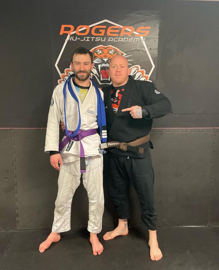 Purple belt · January 11, 2022 · Promoted by Aaron Rogers