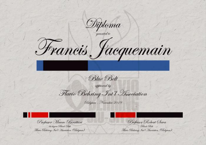 Blue belt · November 23, 2019 · Promoted by Mauro Birattari