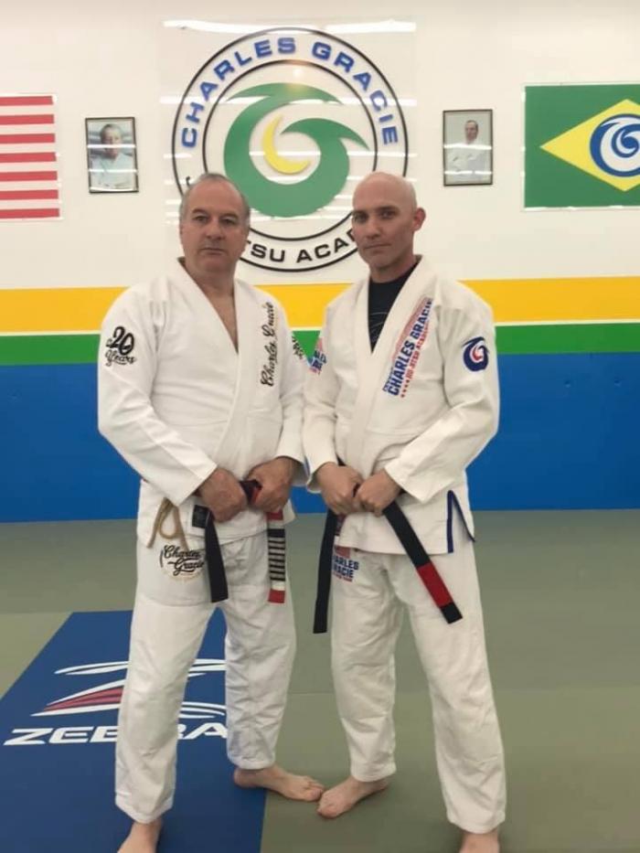Master Charles Gracie and I after promotions.
